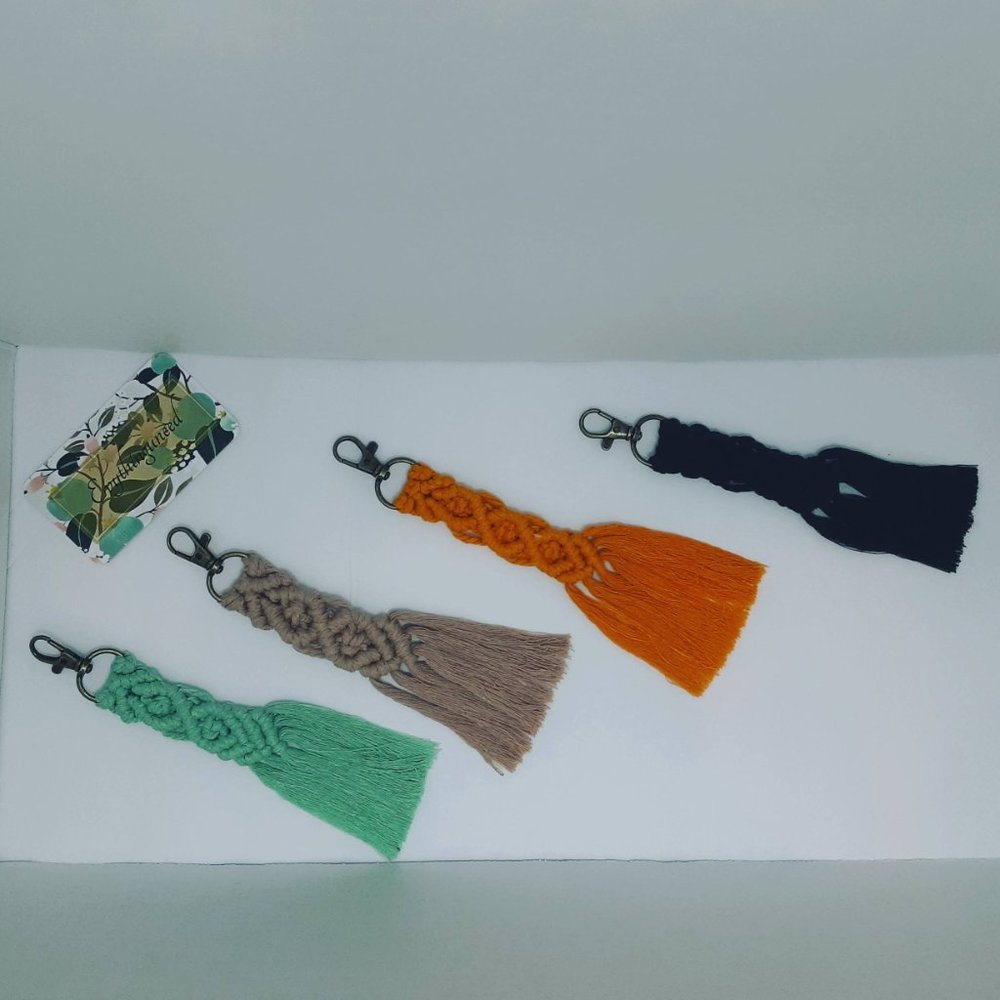 Handmade Macrame Diamond Keychain
